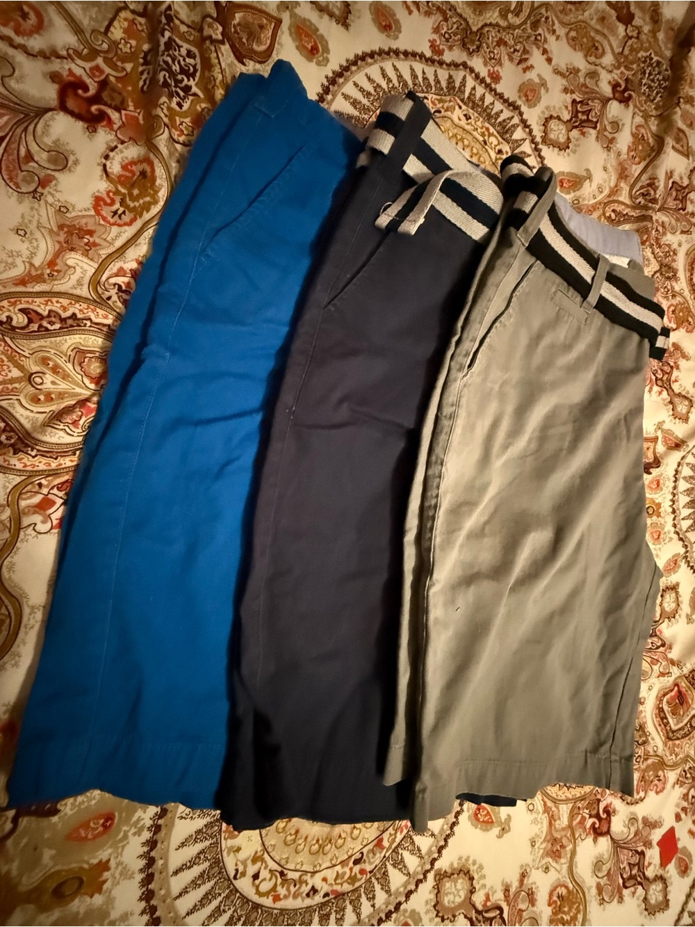 Men's Chino Shorts - Blue, Navy & Gray